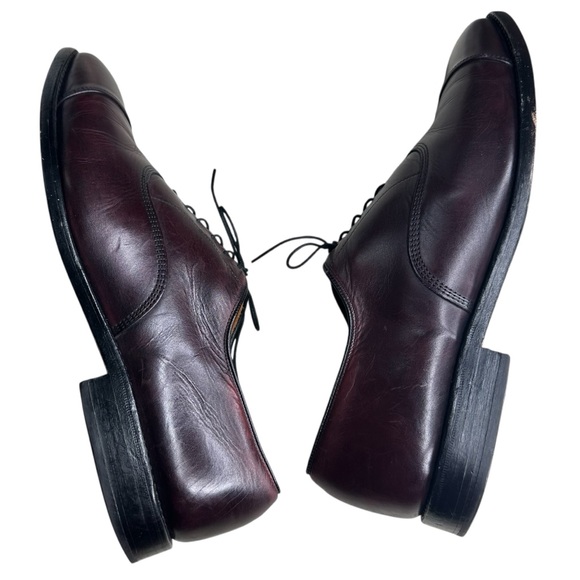 Allen Edmonds Park Avenue Cap-toe Leather Oxford Dress Shoe. Size 10D. Burgundy - Picture 8 of 11